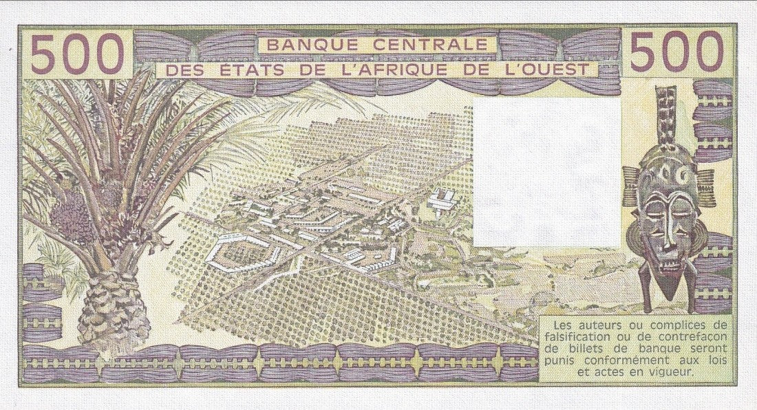 West African States Togo 500 Francs 1985 P 806Th UNC