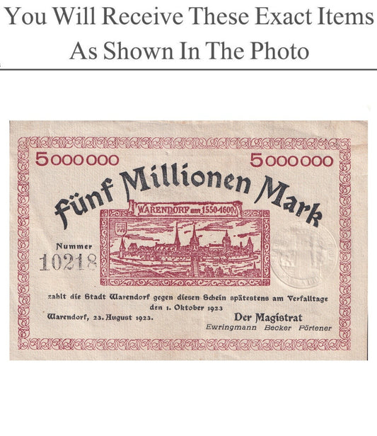 Germany Notgeld WARENDORF 5 Million Mark 1923