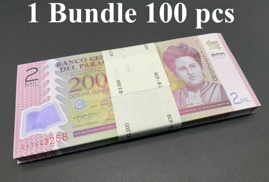 Paraguay 2000 Guaranies 2023 P 228 Polymer UNC 1 Bundle 100 pcs