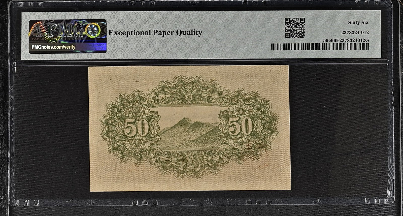 Japan 50 Sen 1944 P 59c UNC PMG 66 EPQ 2nd TOP POP