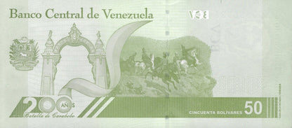 Venezuela 50 Bolivares 2021 P 118 Replacement X UNC