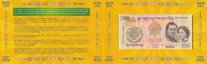Bhutan 100 Ngultrum 2011 P 35 UNC Commemorative With Folder