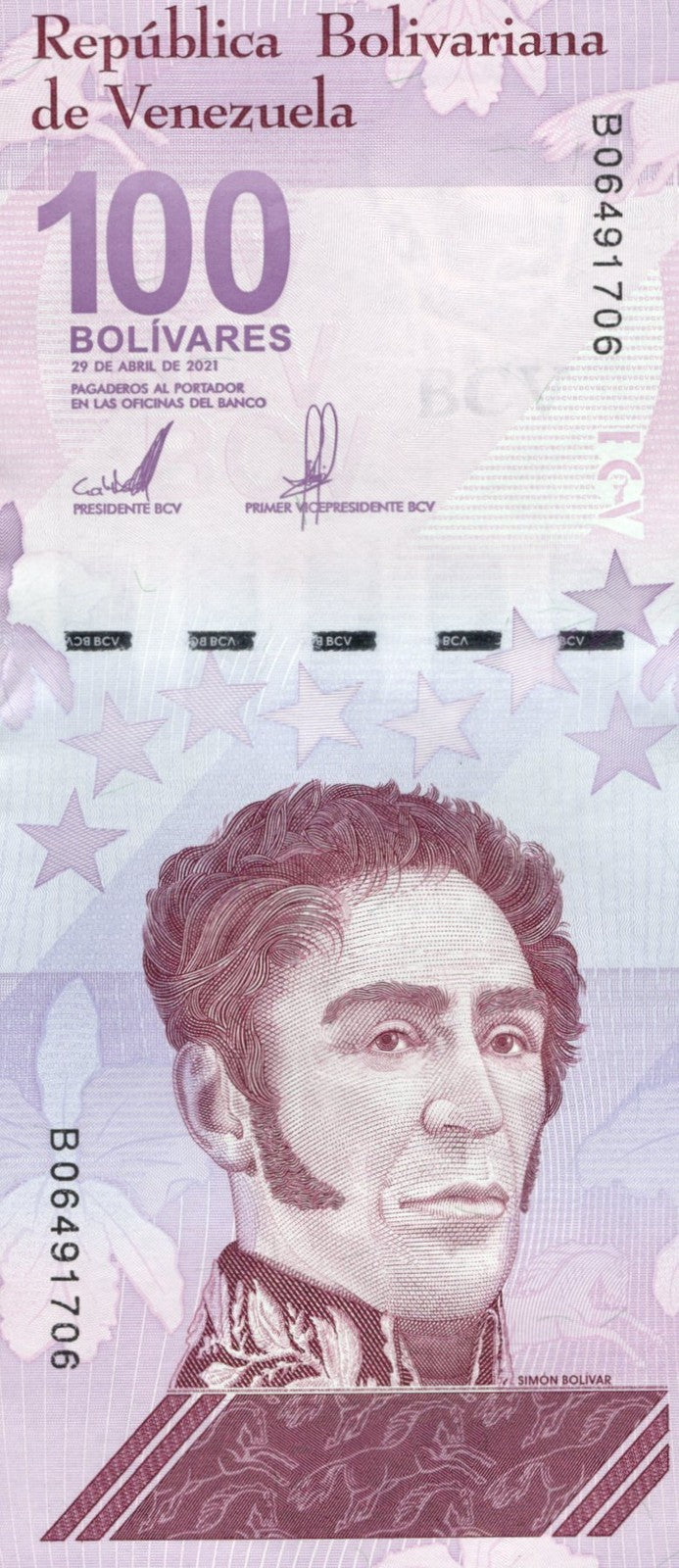Venezuela 100 Bolivares 2021 P 119 UNC