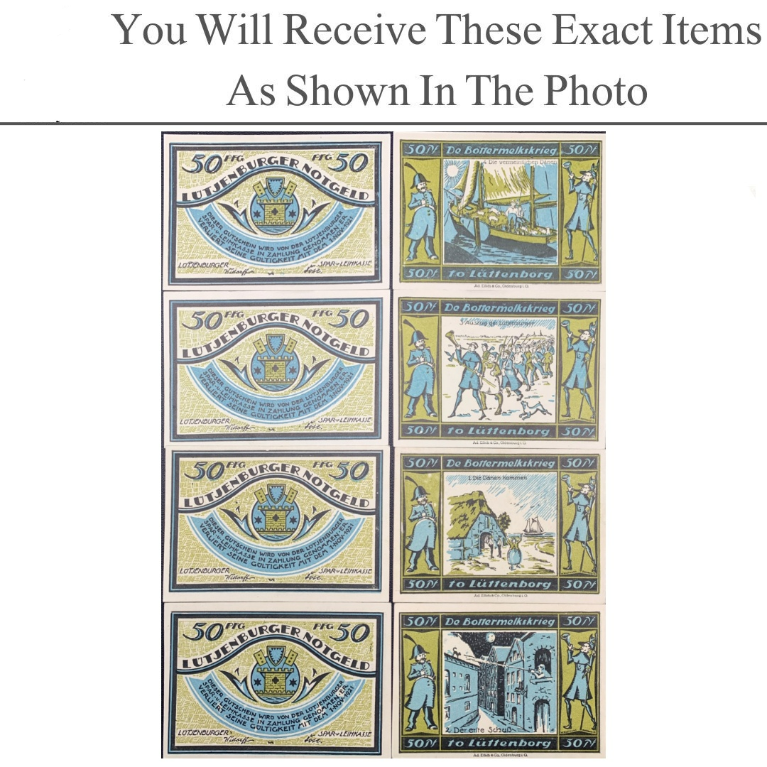 Germany Notgeld LUETJENBURG 50 Pfennig 1921 Set 4 pcs