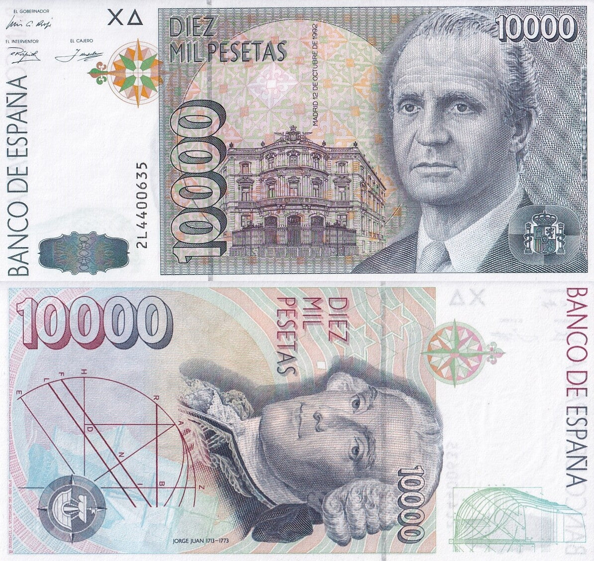 Spain 10000 Pesetas 1992 P 166 UNC