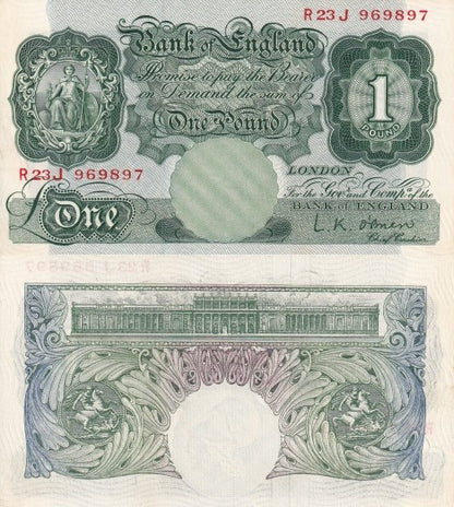 Great Britain 1 Pound ND 1948-4960 P 369 Random Sign UNC