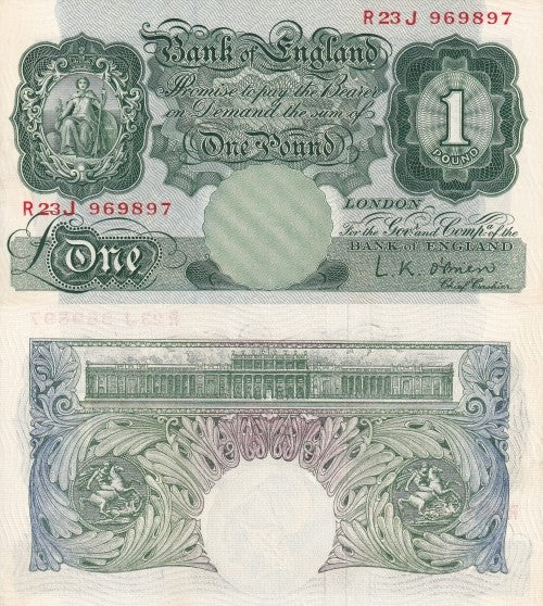 Great Britain 1 Pound ND 1948-4960 P 369 Random Sign UNC