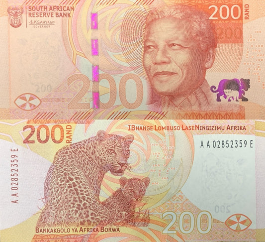 South Afica 200 Rand 2023 P 152 AA Prefix UNC