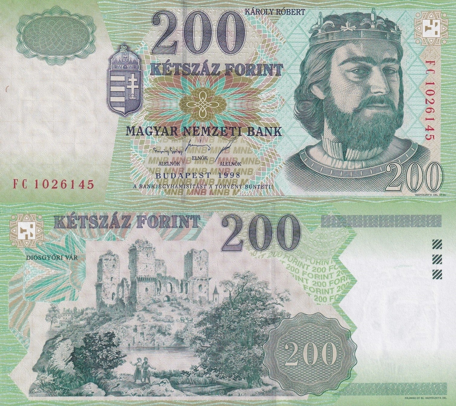 Hungary 2000 Forint 1998 P 178 UNC 1/20 Bundle Lot 5 pcs