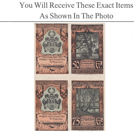 Germany Notgeld CELLE 50 75 Pfennig 1922 Set 2 pcs