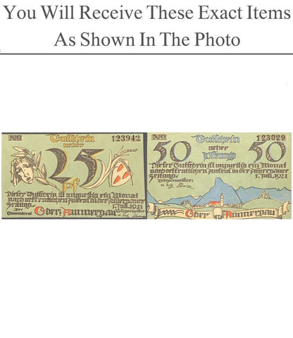Germany Notgeld STOLZENAU 50 Pfenning 1921 Set 2 pcs