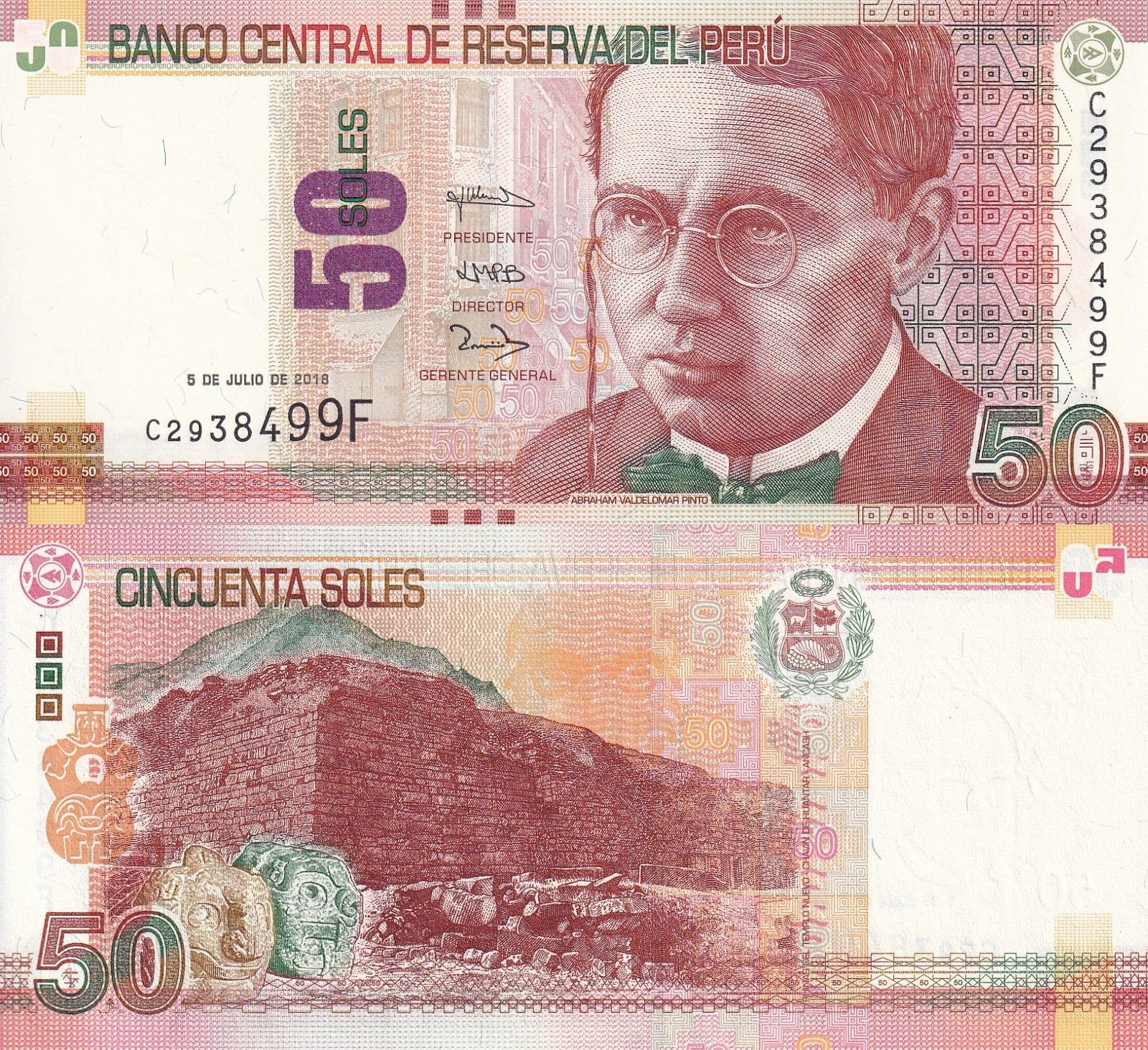 Peru 50 Soles 2018 P 194a UNC