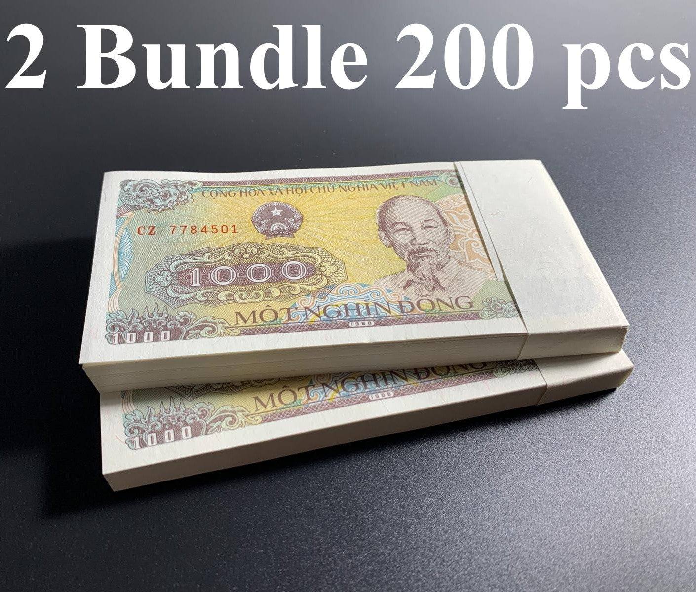 Vietnam 1000 Dong 1988 P 106 UNC 2 Bundle Lot 200 pcs
