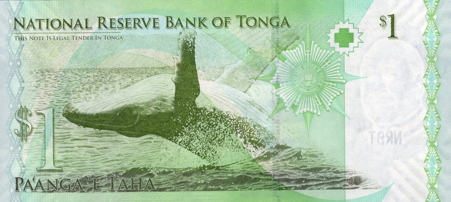 Tonga 1 Pa'anga ND 2009/2014 P 37 UNC FOXING