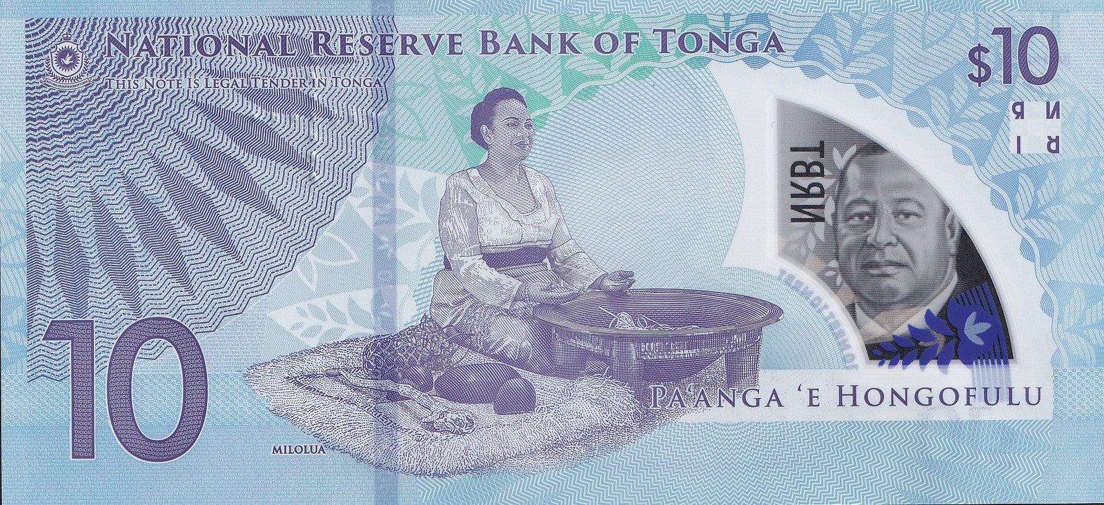 Tonga 10 Pa'anga 2023/2024 P 52 Polymer UNC