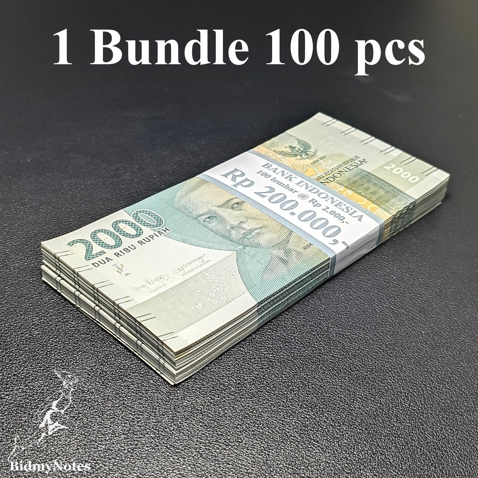 Indonesia 2000 Rupiah 2016/2018 P 155c(2) UNC 1 Bundle 100 pcs