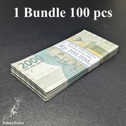Indonesia 2000 Rupiah 2016/2018 P 155c(2) UNC 1 Bundle 100 pcs