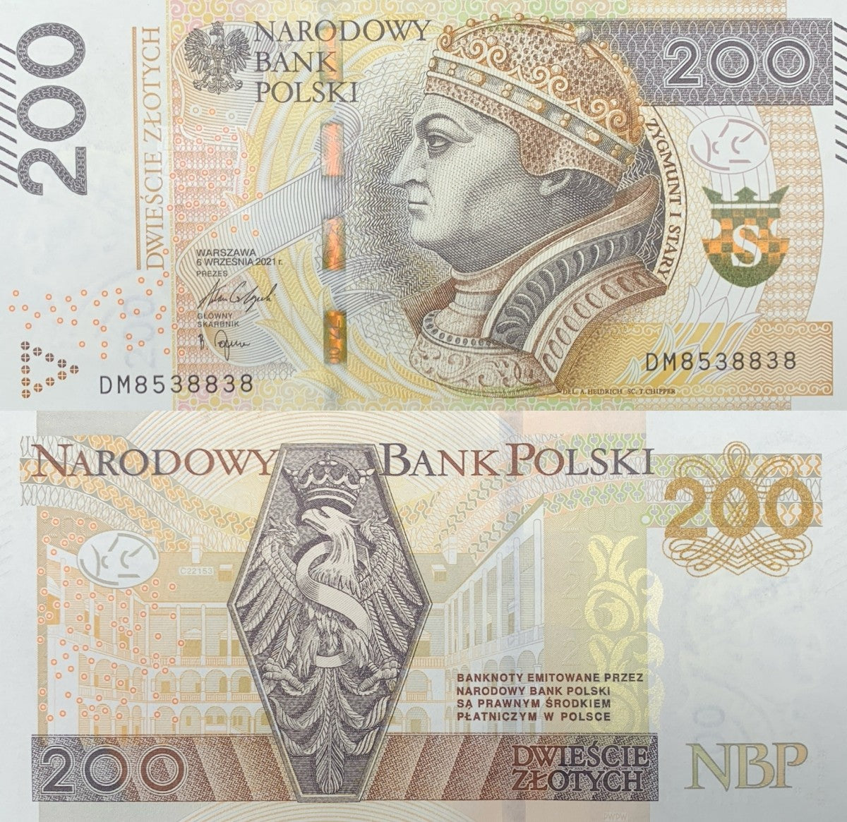 Poland 200 Zlotych 2021 P 189 UNC