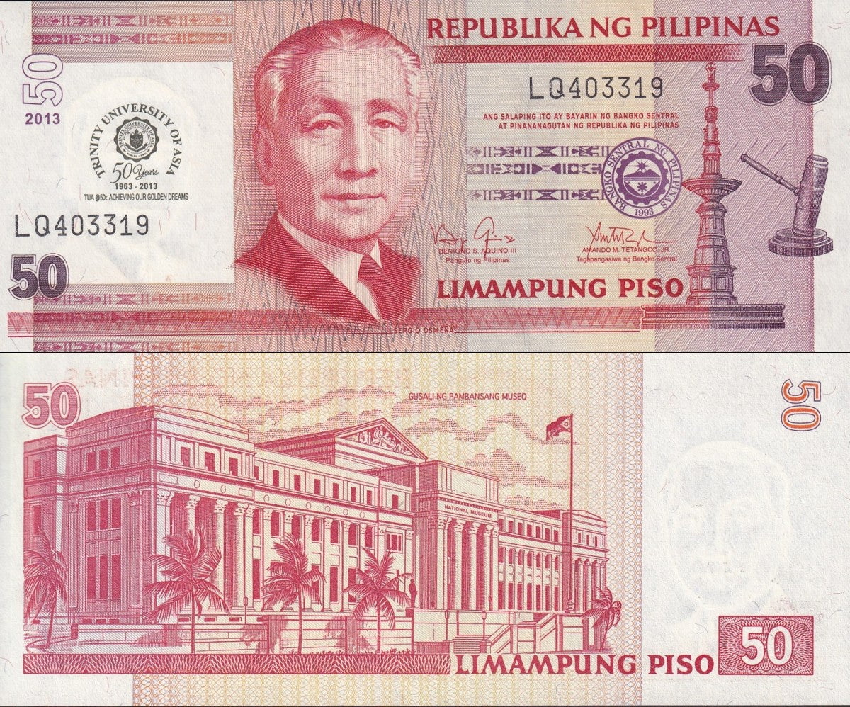 Philippines 50 Piso 2013 P 216 UNC Commemorative