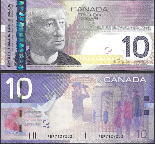 Canada 10 Dollars 2004 / 2005 P 102Aa BC-68a-i UNC