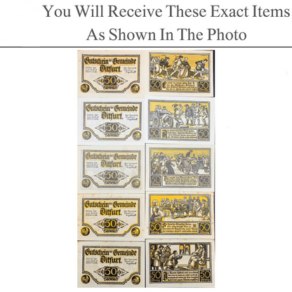 Germany Notgeld DITFURT 50 Pfennig 1921 Set 5 pcs