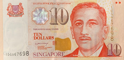 Singapare 10 Dollars ND 2005 P 48A UNC