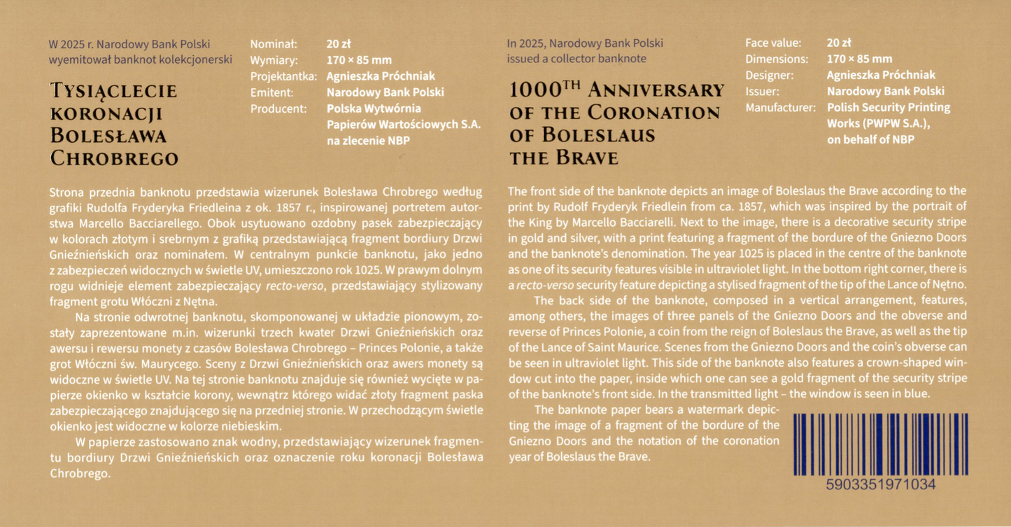 Poland 20 Zlotych 2025 P New Issue UNC Commemorative With Folder