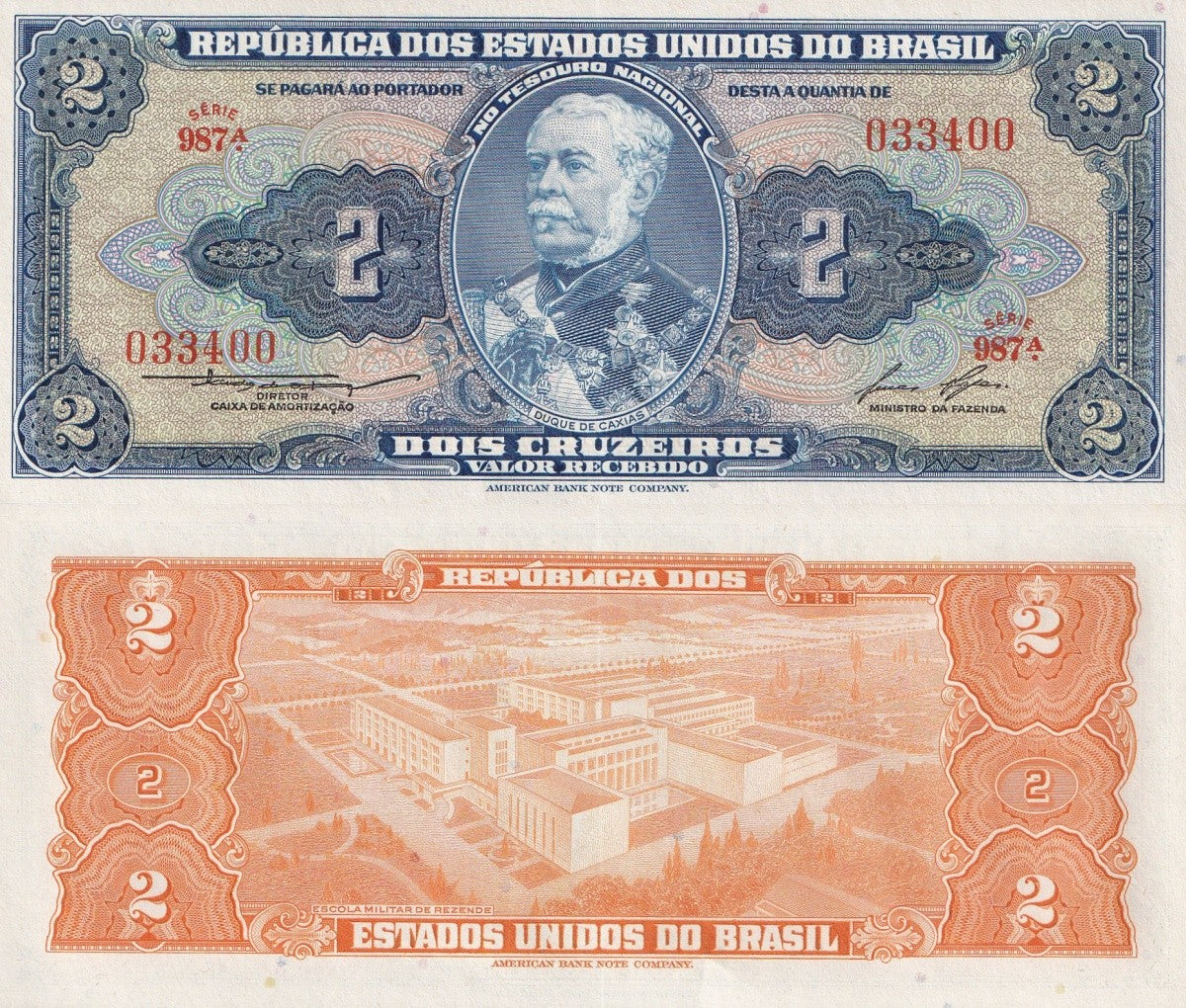 Brazil 2 Crvzeiros  ND 1954-1958 P 151 UNC