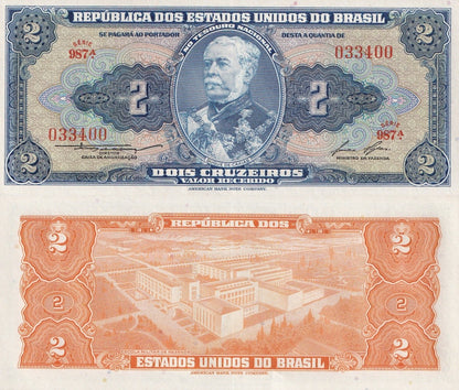 Brazil 2 Crvzeiros  ND 1954-1958 P 151 UNC
