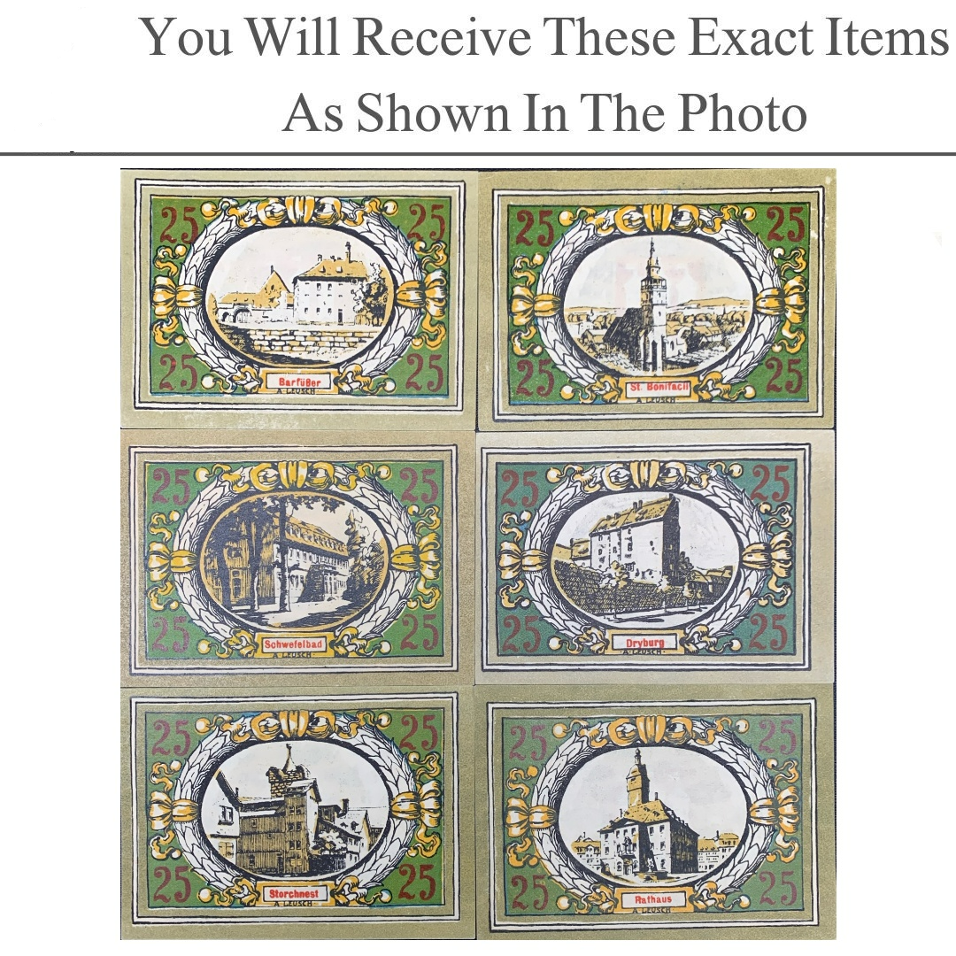 Germany Notgeld LANGGNSALZA 25 Pfennig 1921 Set 6 pcs