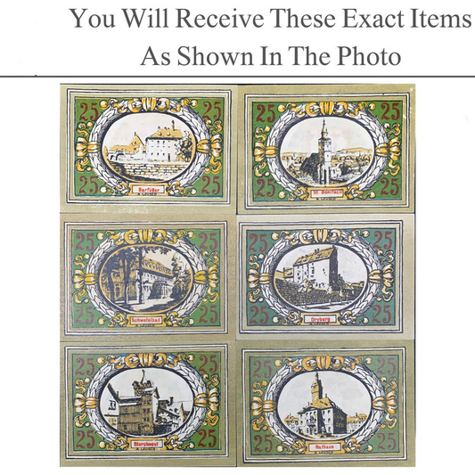 Germany Notgeld LANGGNSALZA 25 Pfennig 1921 Set 6 pcs