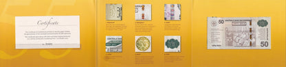 Suriname 50 Dollars 2012 P 167 Commemorative UNC W/ Folder