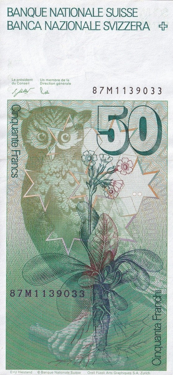 Switzerland 50 Franken 1987 P 56 UNC
