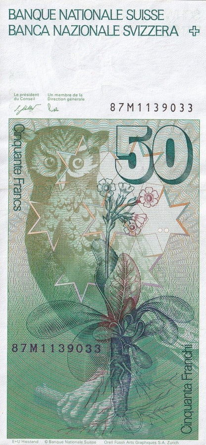 Switzerland 50 Franken 1987 P 56 UNC
