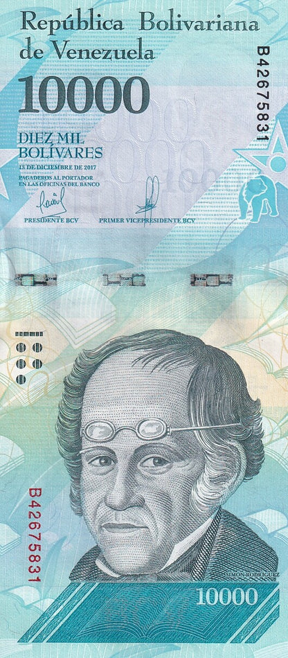 Venezuela 10000 Bolivares 2017 P 98b UNC