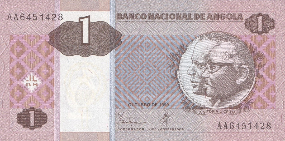 Angola 1 Kwanza 1999 P 143 AA Prefix UNC
