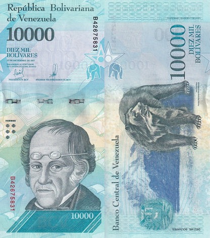 Venezuela 10000 Bolivares 2017 P 98b UNC