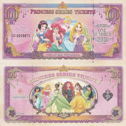 China 100 2016 Disney Dream Princess Commemorative UNC