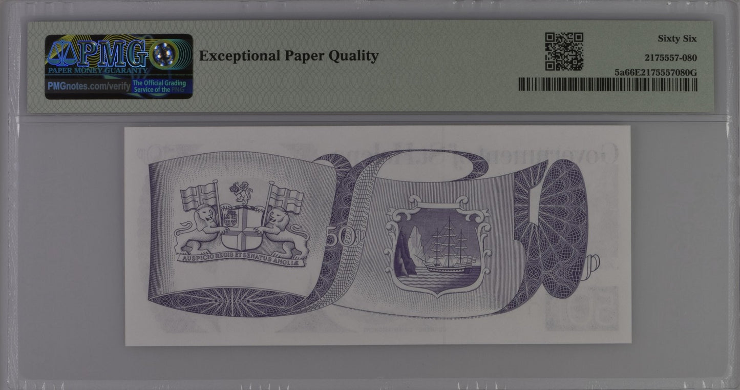 Saint Helena 50 Pence ND (1979) P 5a UNC PMG 66 EPQ 3rd TOP POP