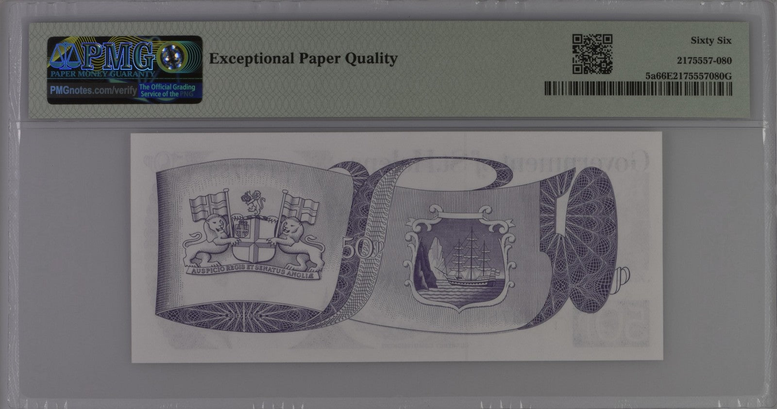 Saint Helena 50 Pence ND (1979) P 5a UNC PMG 66 EPQ 3rd TOP POP