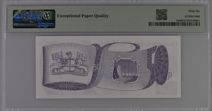 Saint Helena 50 Pence ND (1979) P 5a UNC PMG 66 EPQ 3rd TOP POP