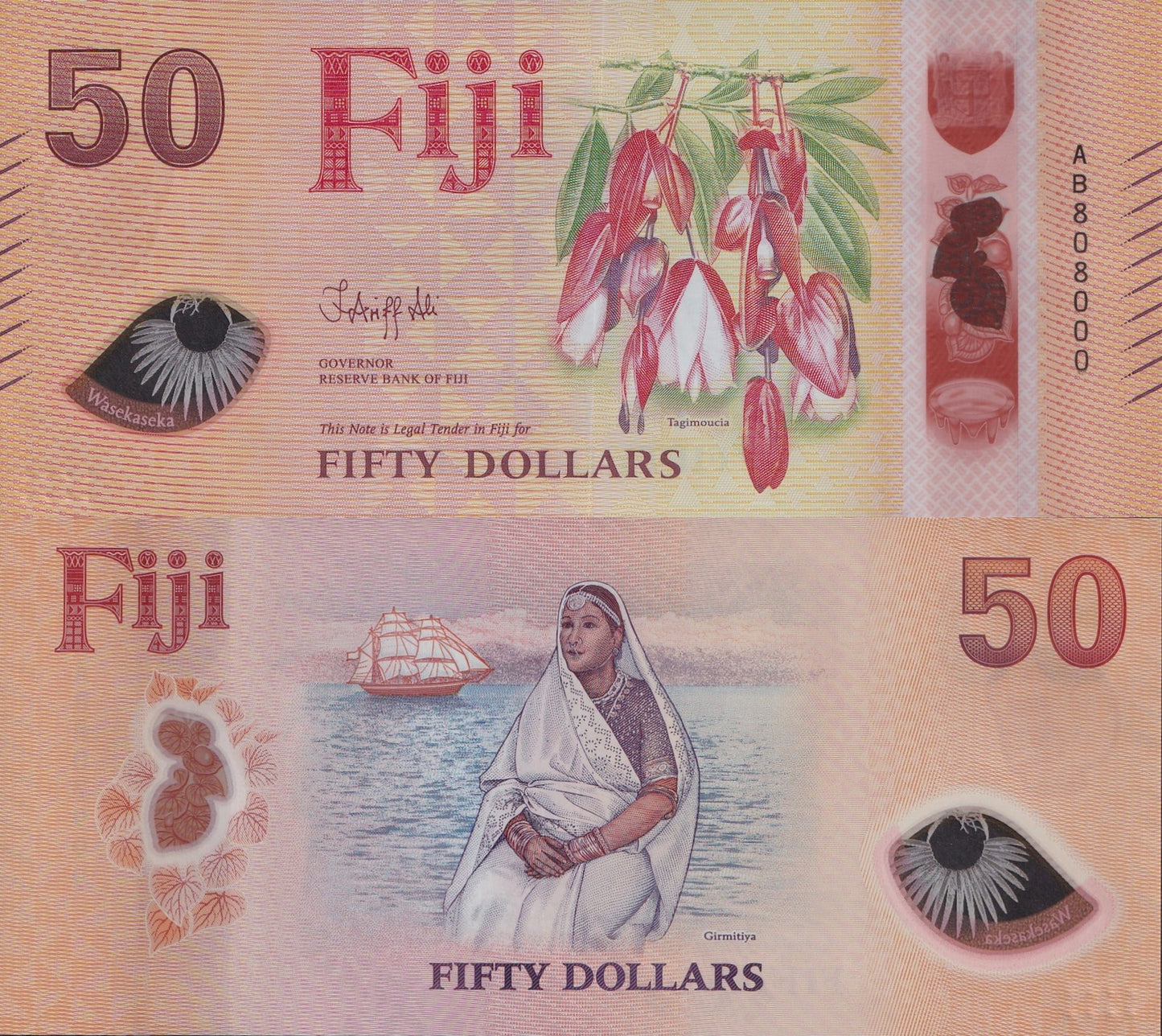 Fiji 50 Dollars 2026 P New Design Polymer UNC