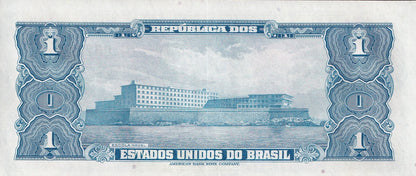Brazil 1 Cruzeiro ND 1954-1958 P 150 UNC MINOR FOXING