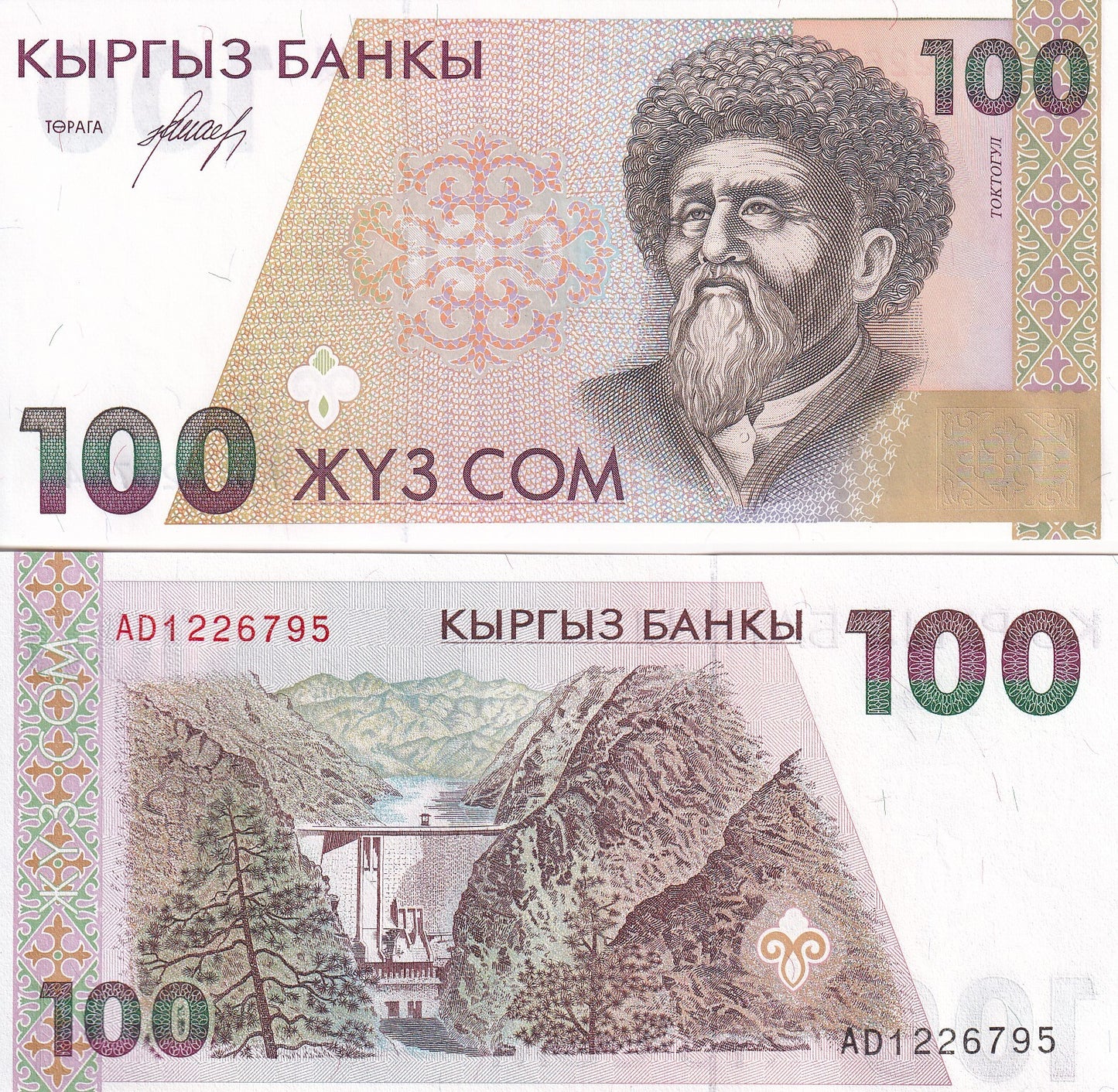 Kyrgyzstan 100 Som 1994 P 12 UNC