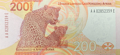 South Afica 200 Rand 2023 P 152 AA Prefix UNC