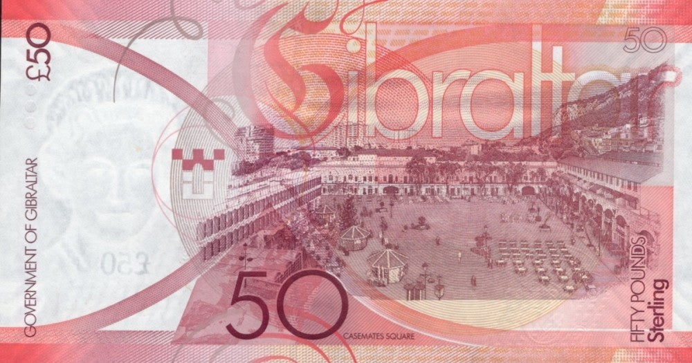 Gibraltar 50 Pounds Sterling 2010 P 38 UNC A/AA Prefix