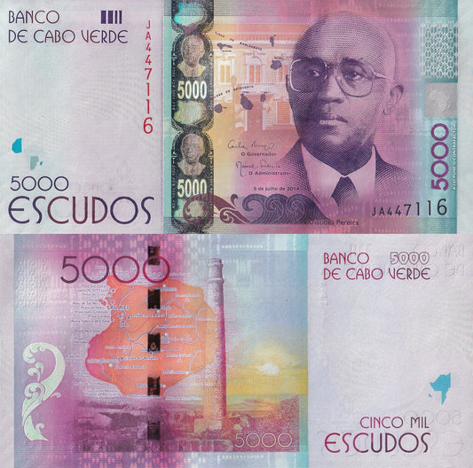 Cape Verde Cabo Verde 5000 Escudo 2014 P 75 UNC