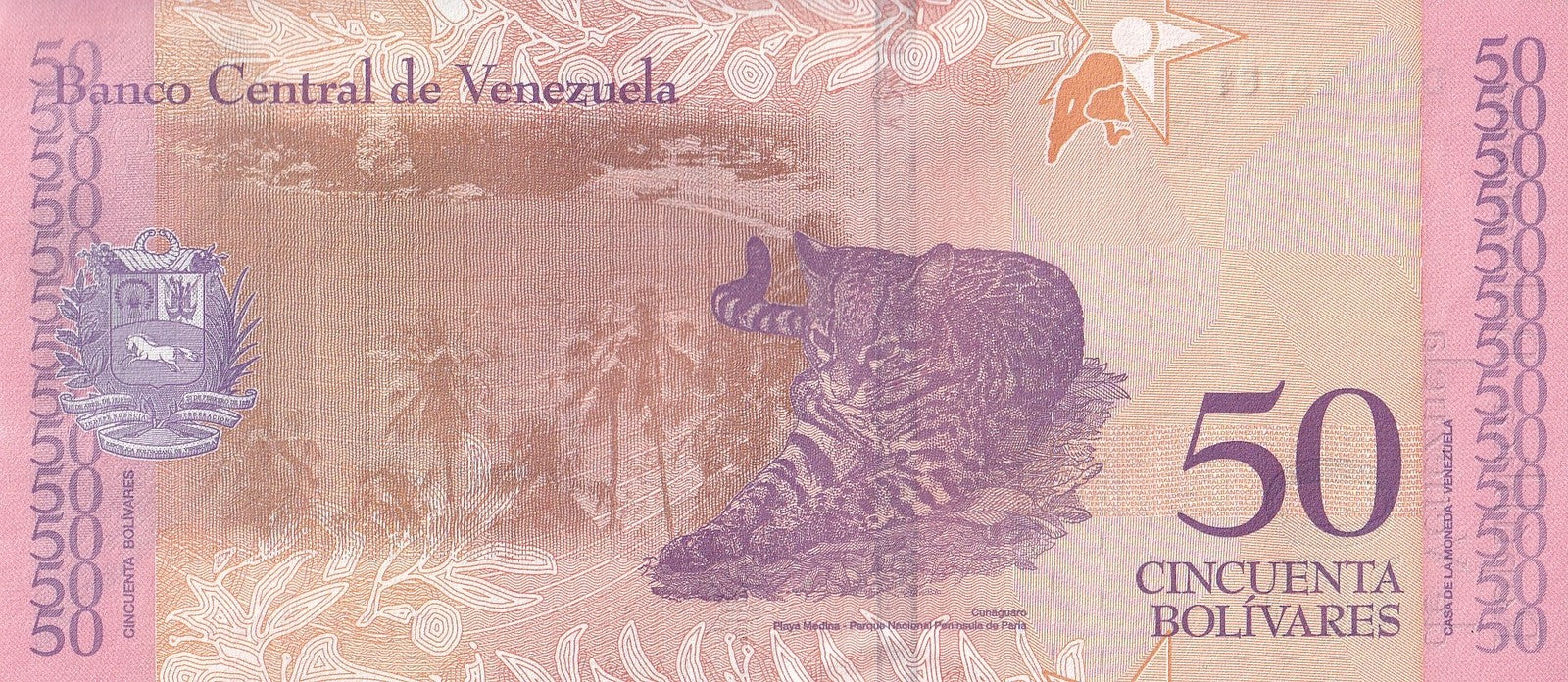 Venezuela 50 Bolivares 2018 P 105 UNC