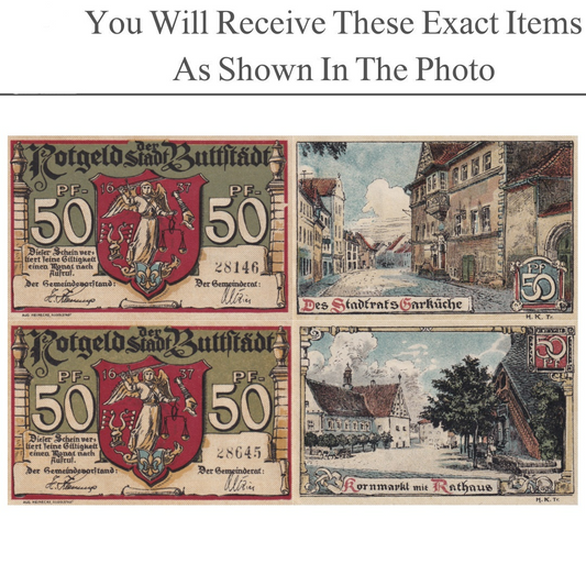Germany Notgeld BUTTSTADT 50 Pfennig 1921 Set 2 pcs