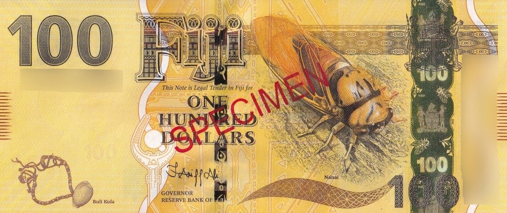 Fiji 100 Dollars 2022 P 119 UNC SPECIMEN